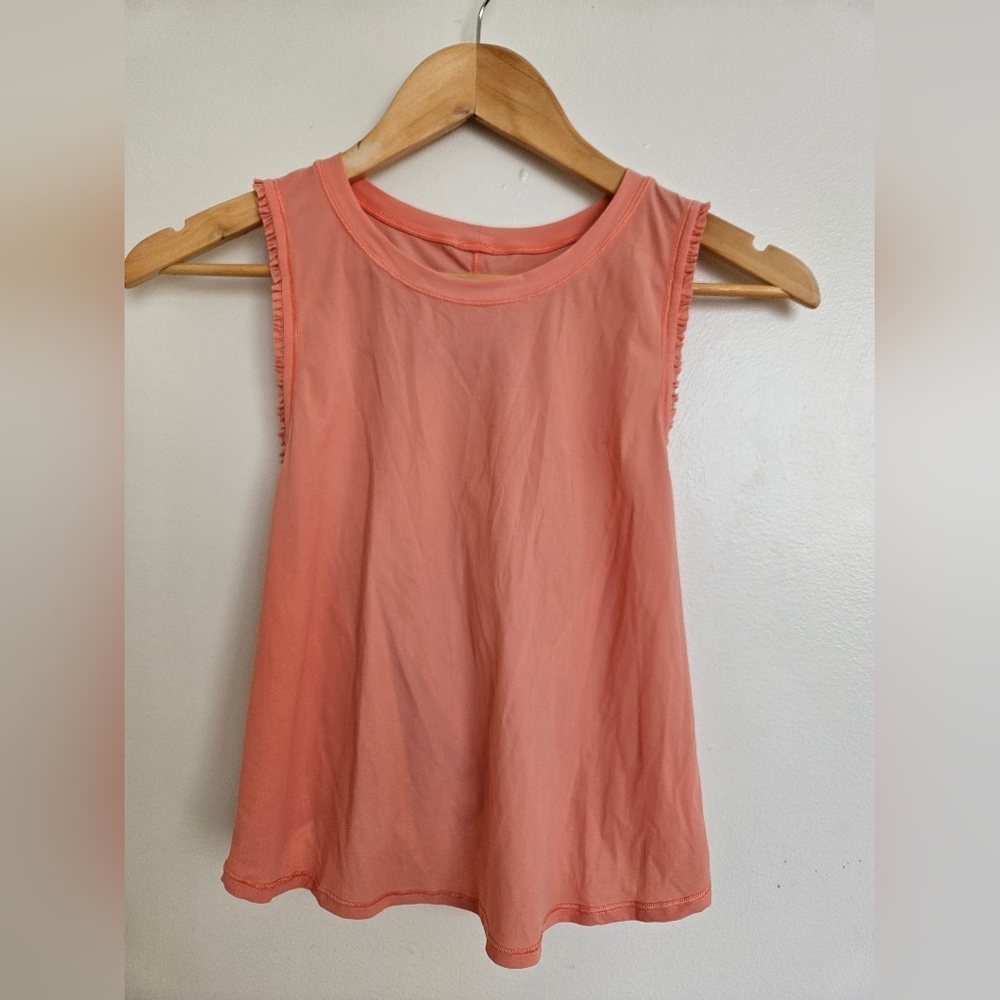 EUC Lululemon fast as light tank in light coral